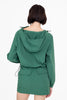 Snap Front Cropped Green Pullover