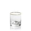 Negroni Hammered Gold Glass
