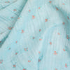 Blue Floral Baby Swaddle Blanket
