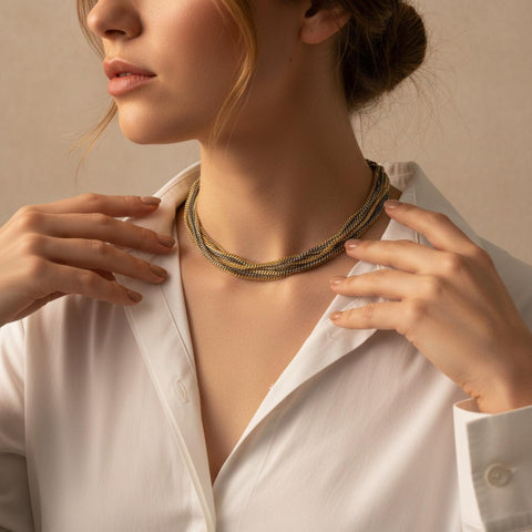 Mixed Curb Necklace