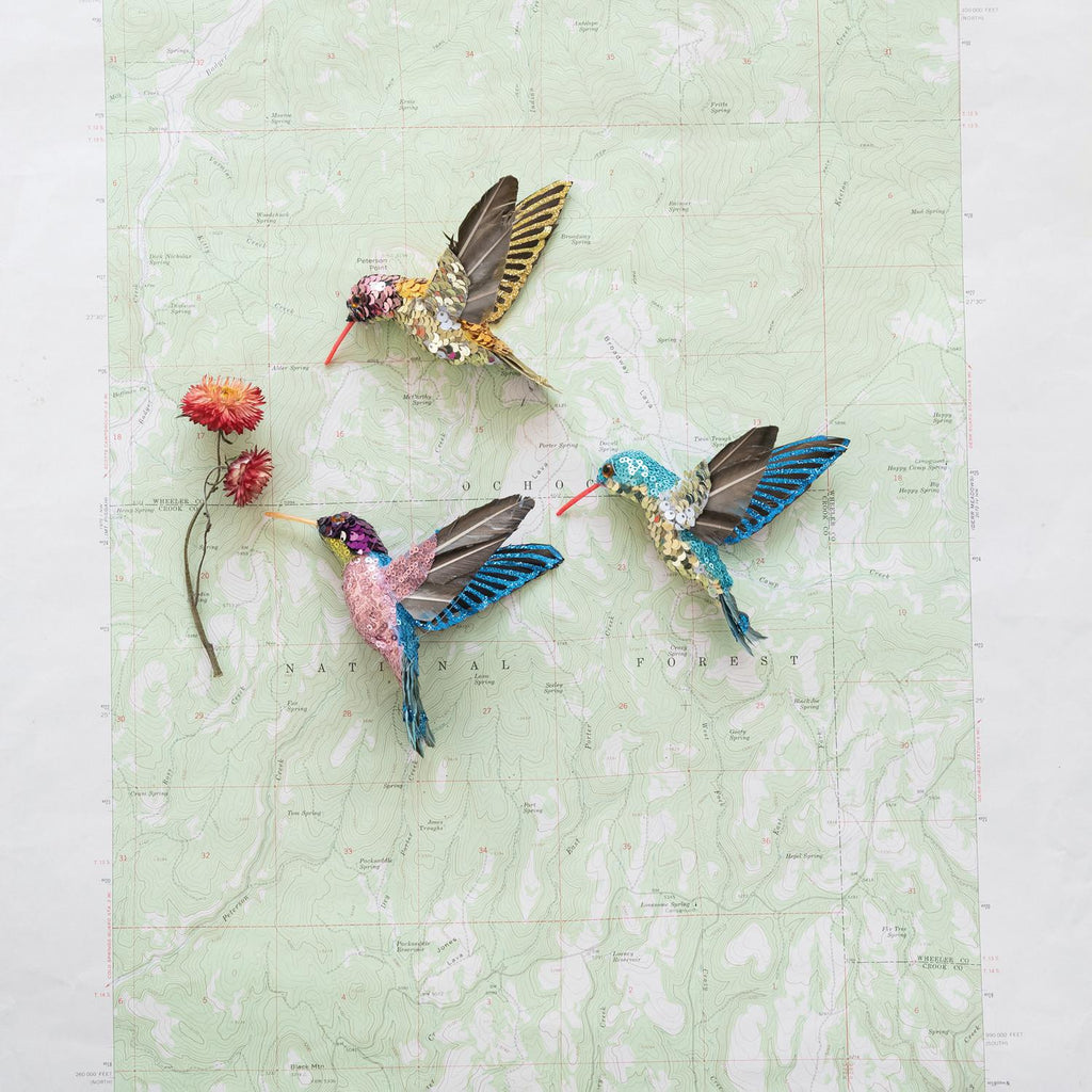 Color Hummingbird Ornament