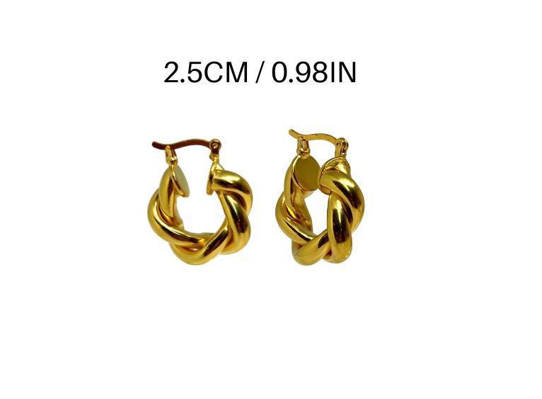Braid Hoop Earring 18K