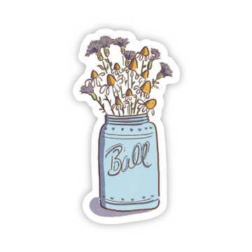 Mason Jar Flower Sticker