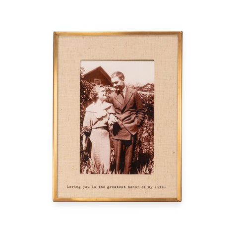 Vertical Brass Photo Frame
