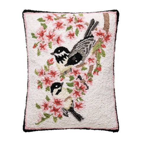 Chickadee Blossom Pillow