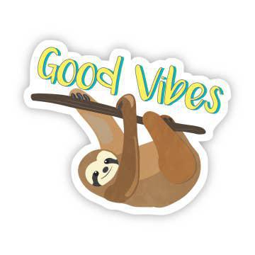 Good Vibes Sloth Sticker