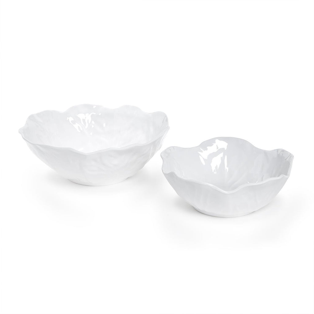 White Cabbage Serving Bowls