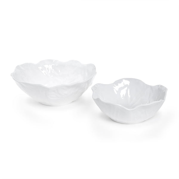 White Cabbage Serving Bowls