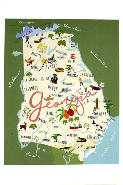Georgia Cities Sticker