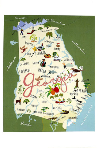 Georgia Cities Sticker