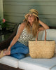 Boucle Crochet Straw Basket