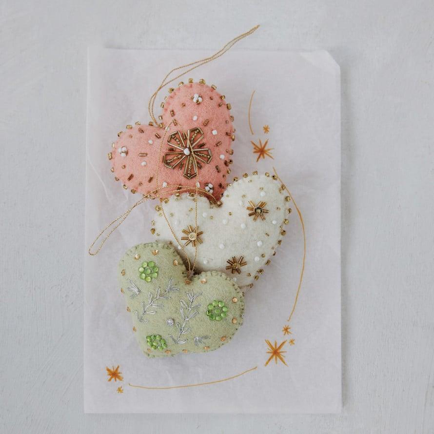 Wool Heart Ornament