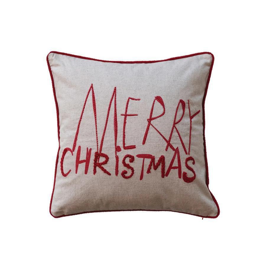 Merry Christmas Written Pillow