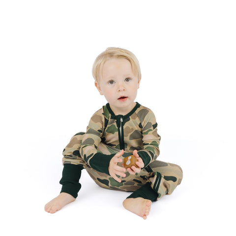 Classic Camo Bamboo Footie Romper