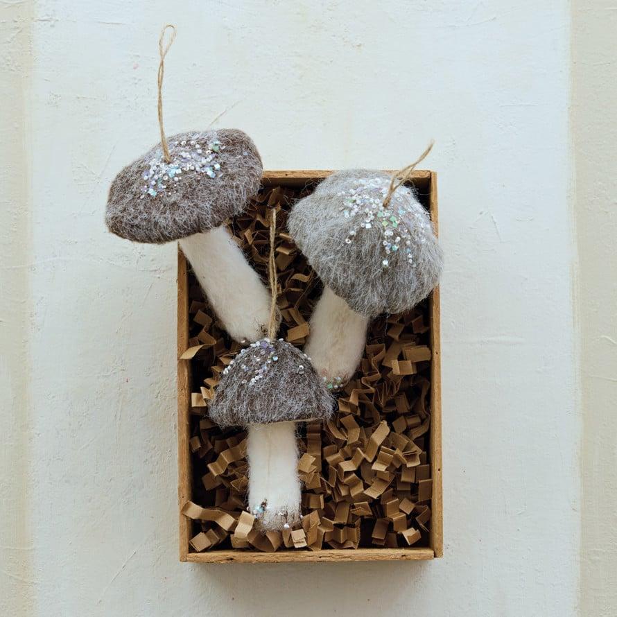 Felt Mushroom Ornament
