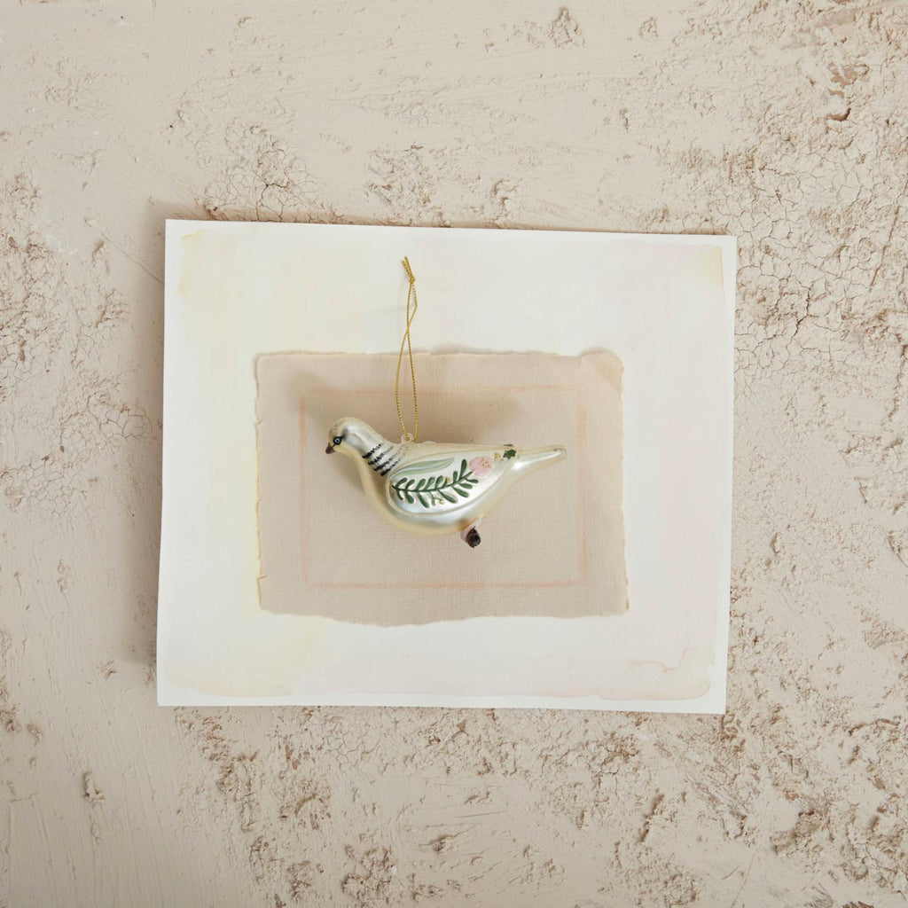 Glass Dove Ornament