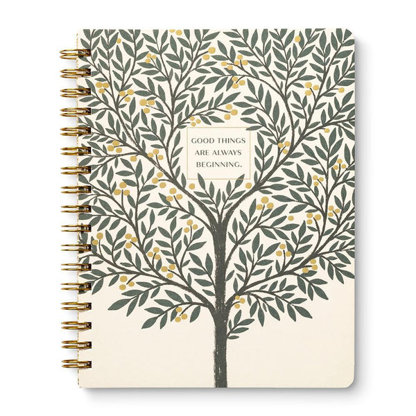 Good Things Are Always Beginning Spiral Notebook