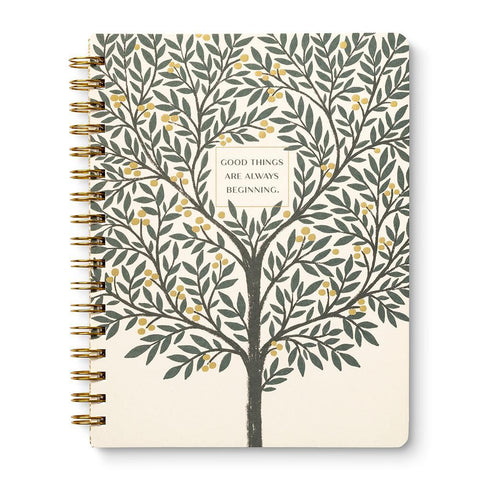 Good Things Are Always Beginning Spiral Notebook