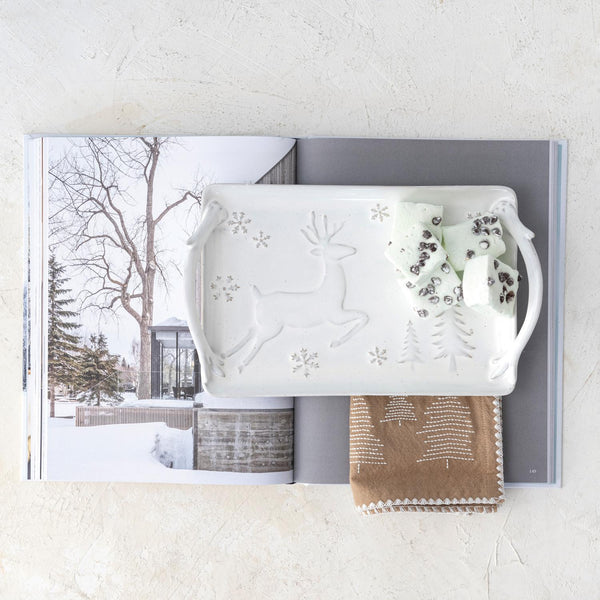 Debossed Deer Serving Tray