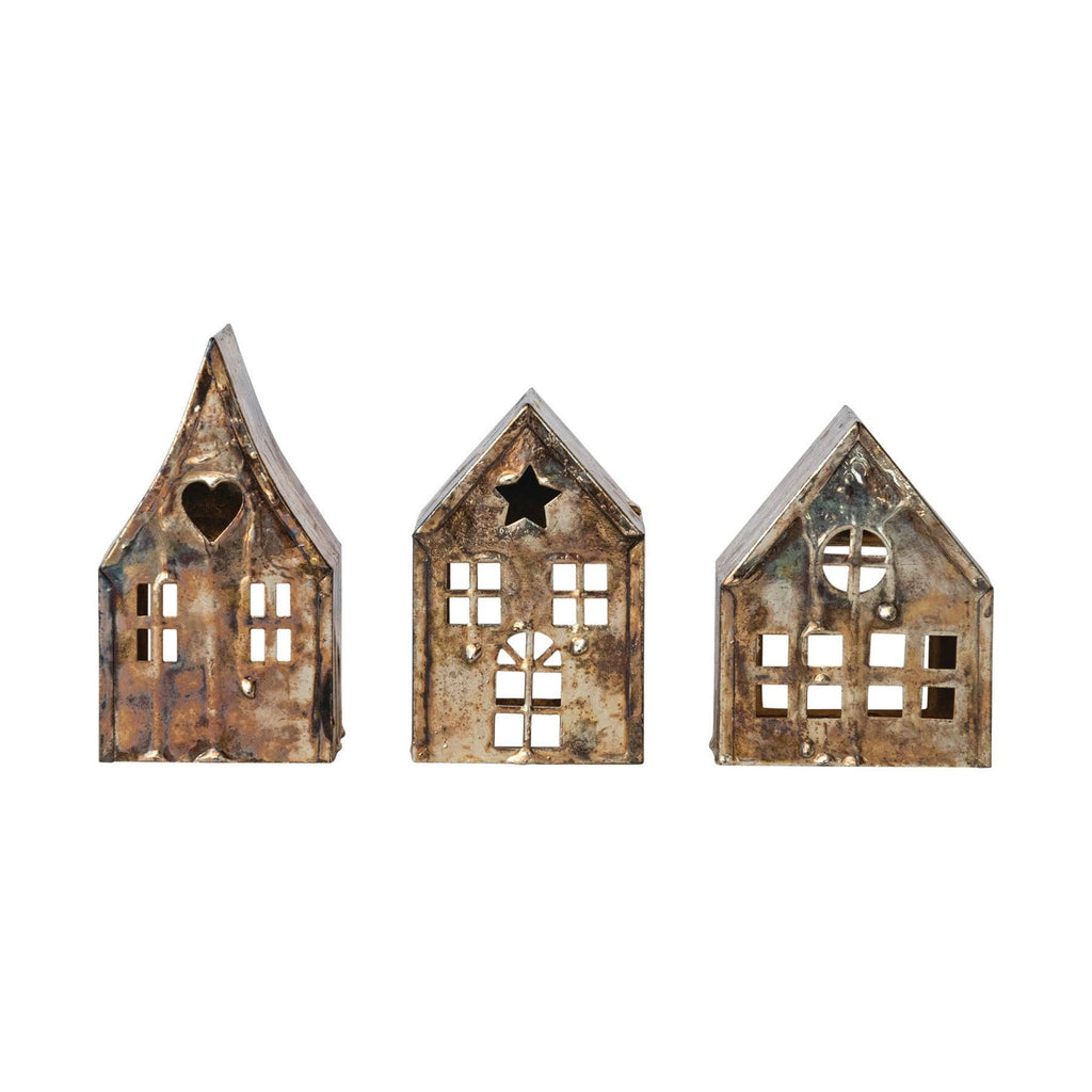 Metal Village Tea Light Holder