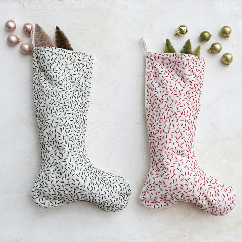 Cotton Kantha Stitch Stocking