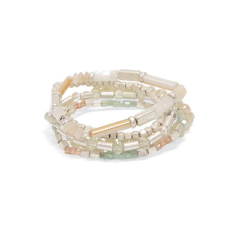 5 Row Multi Bead Bracelet