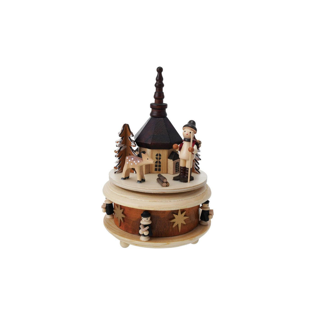 Woodsman Christmas Music Box