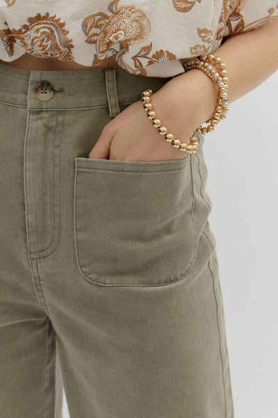 Olive Wide Pant