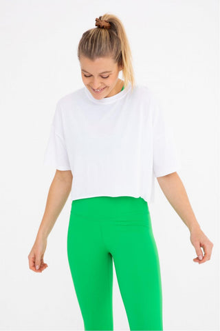 Raw White Crop Tee