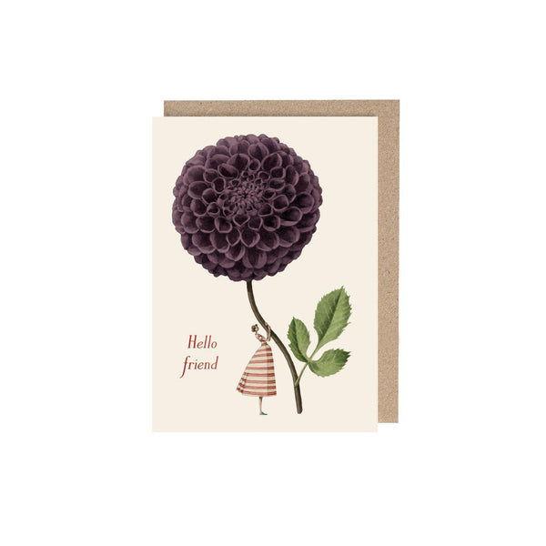 Purple Dahlia (Hello There) Card