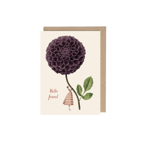 Purple Dahlia (Hello There) Card