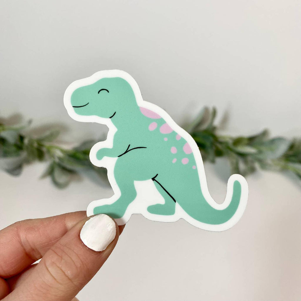 Green T-Rex Dinosaur Sticker