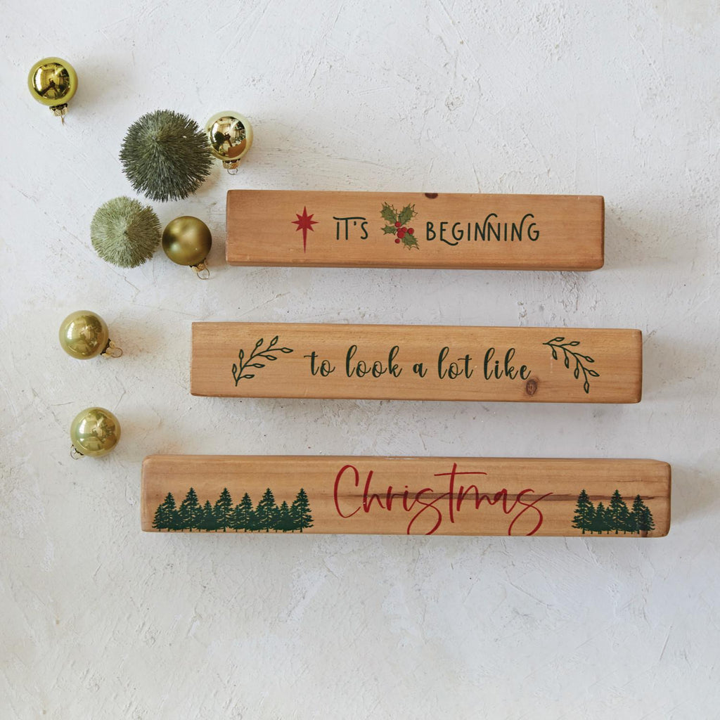 Christmas Wood Decor Set