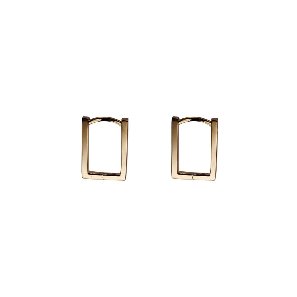 Rectangle Gold Huggie