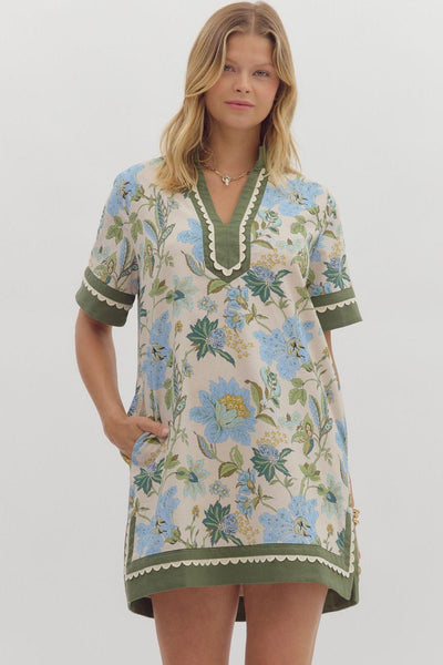 Caftan Crop Moss Dress