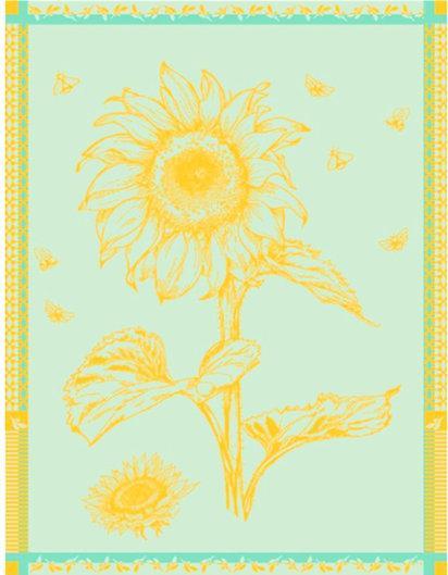 Aqua Sunflower Towel