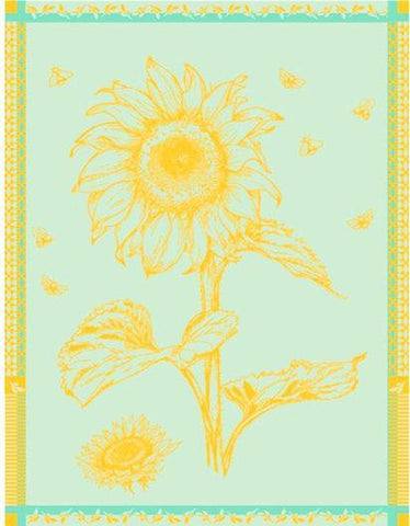 Aqua Sunflower Towel