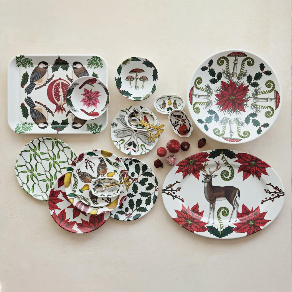 Round Melamine Botanic Dish