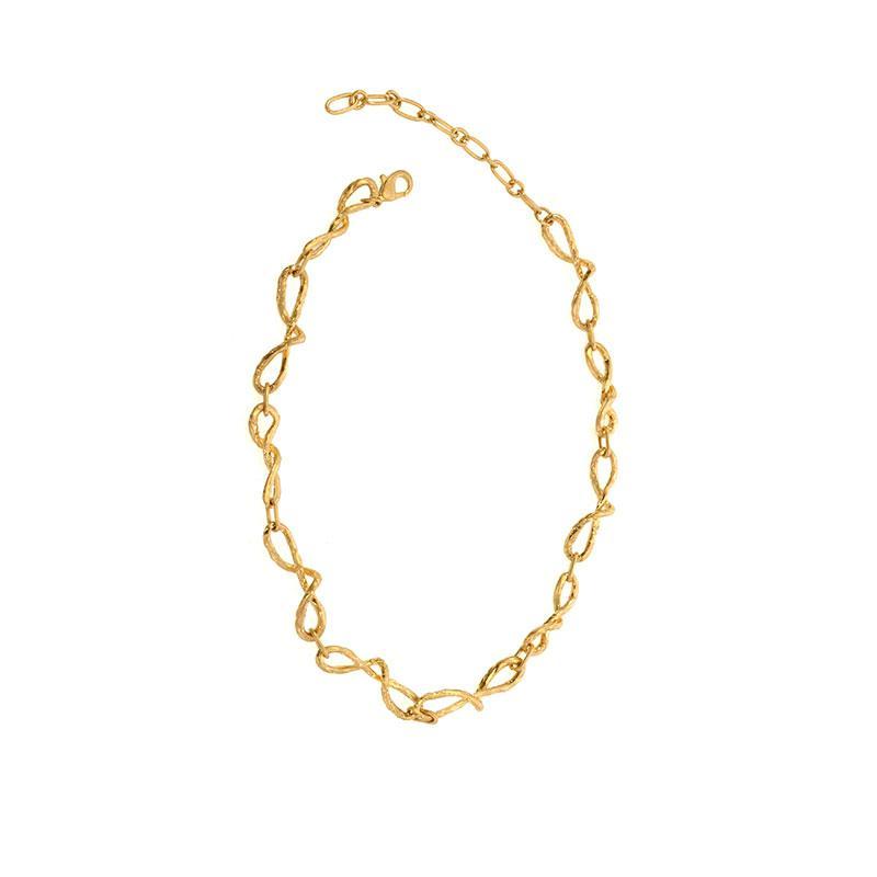 Hammered Infinity Chain Necklace