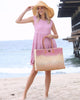 Zafran Holden Ombre Straw Beach Bag