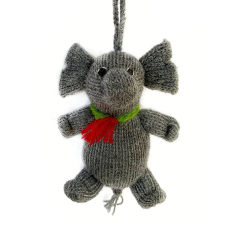 Elephant Knit Ornament