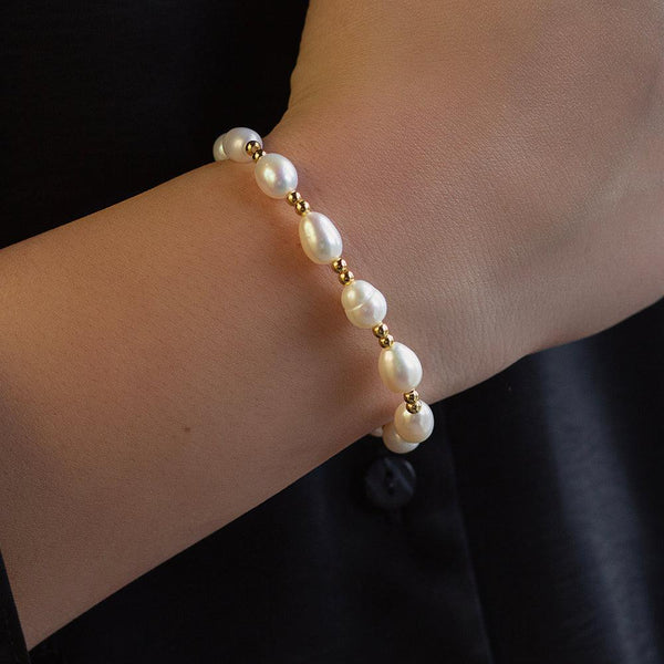 Gilded Pearl Bracelet