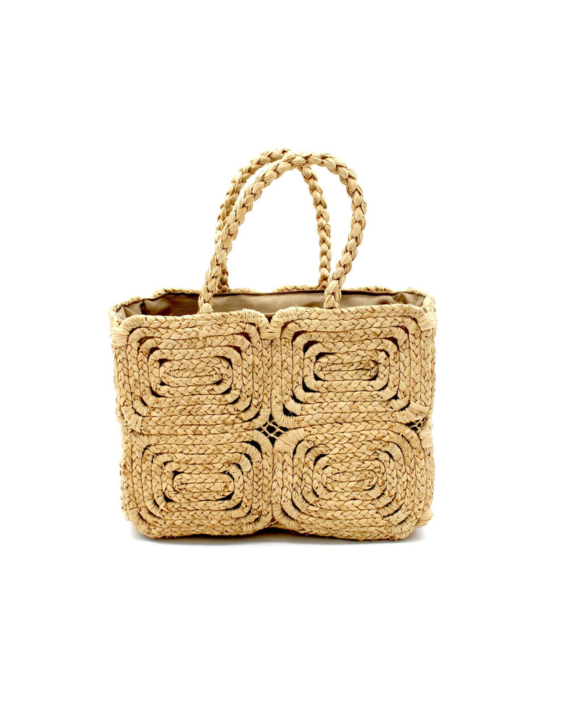 Gemma Small Crochet Disc Basket Handbag