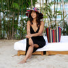 Carmen Straw Bucket Bag with Bamboo Handles