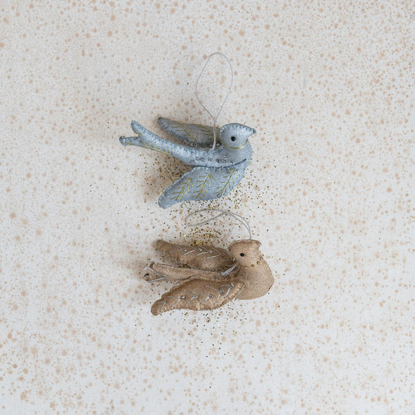 Canvas Bird Ornament