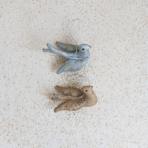 Canvas Bird Ornament