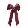 Burgundy Velvet Clip Bow