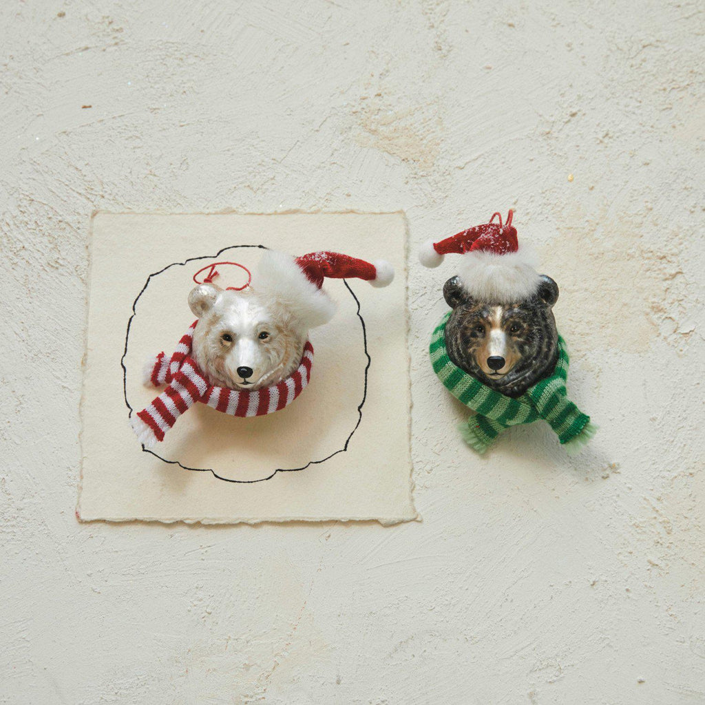 Polar Bear Glass Ornament