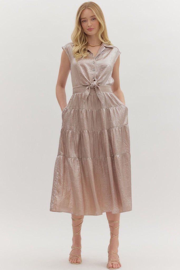 Shimmer Champagne Dress