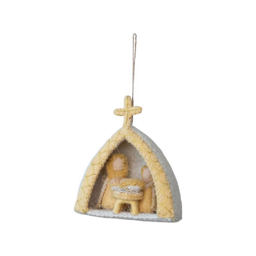 Wool Nativity Ornament